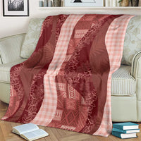 Polynesian Tribal Pattern Patchwork Picturesque Blanket Crimson LT7 - Polynesian Pride
