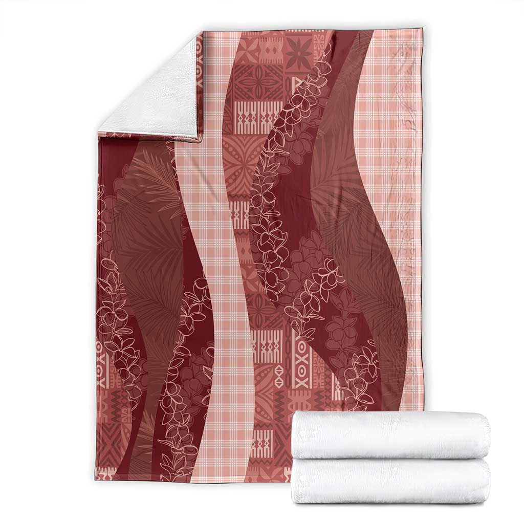 Polynesian Tribal Pattern Patchwork Picturesque Blanket Crimson LT7 - Polynesian Pride