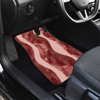 Polynesian Tribal Pattern Patchwork Picturesque Car Mats Crimson LT7 - Polynesian Pride