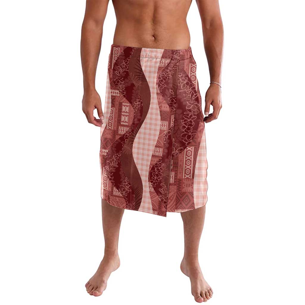Polynesian Tribal Pattern Patchwork Picturesque Lavalava Crimson LT7 Crimson - Polynesian Pride