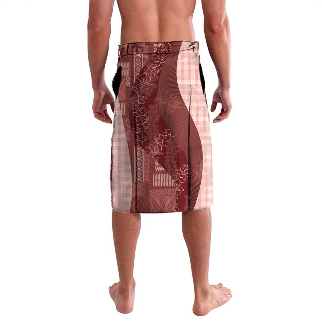 Polynesian Tribal Pattern Patchwork Picturesque Lavalava Crimson LT7 - Polynesian Pride