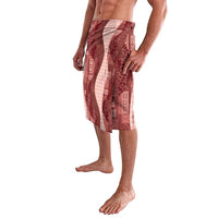 Polynesian Tribal Pattern Patchwork Picturesque Lavalava Crimson LT7 - Polynesian Pride