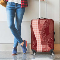 Polynesian Tribal Pattern Patchwork Picturesque Luggage Cover Crimson LT7 - Polynesian Pride