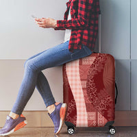 Polynesian Tribal Pattern Patchwork Picturesque Luggage Cover Crimson LT7 - Polynesian Pride