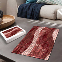 Polynesian Tribal Pattern Patchwork Picturesque Puzzle Crimson