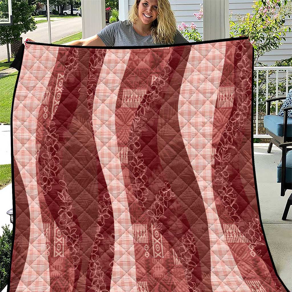Polynesian Tribal Pattern Patchwork Picturesque Quilt Crimson LT7 Crimson - Polynesian Pride