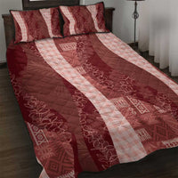 Polynesian Tribal Pattern Patchwork Picturesque Quilt Bed Set Crimson LT7 Crimson - Polynesian Pride