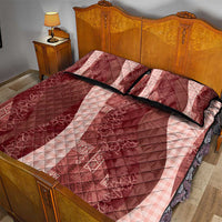 Polynesian Tribal Pattern Patchwork Picturesque Quilt Bed Set Crimson LT7 - Polynesian Pride