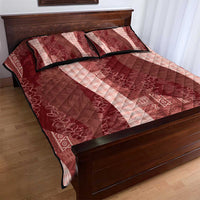 Polynesian Tribal Pattern Patchwork Picturesque Quilt Bed Set Crimson LT7 - Polynesian Pride