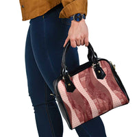 Polynesian Tribal Pattern Patchwork Picturesque Shoulder Handbag Crimson LT7 - Polynesian Pride