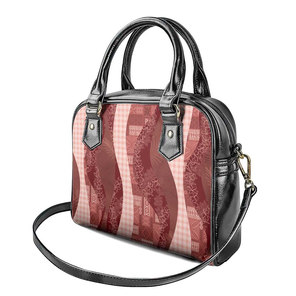 Polynesian Tribal Pattern Patchwork Picturesque Shoulder Handbag Crimson LT7 - Polynesian Pride