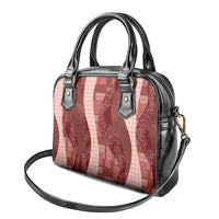 Polynesian Tribal Pattern Patchwork Picturesque Shoulder Handbag Crimson LT7 - Polynesian Pride