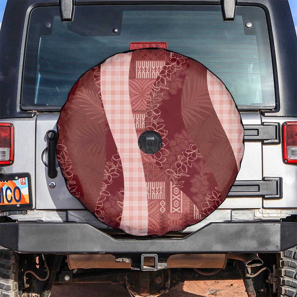 Polynesian Tribal Pattern Patchwork Picturesque Spare Tire Cover Crimson LT7 Crimson - Polynesian Pride