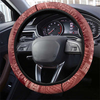 Polynesian Tribal Pattern Patchwork Picturesque Steering Wheel Cover Crimson LT7 - Polynesian Pride