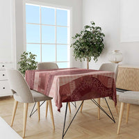 Polynesian Tribal Pattern Patchwork Picturesque Tablecloth Crimson LT7 - Polynesian Pride