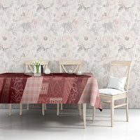 Polynesian Tribal Pattern Patchwork Picturesque Tablecloth Crimson LT7 - Polynesian Pride
