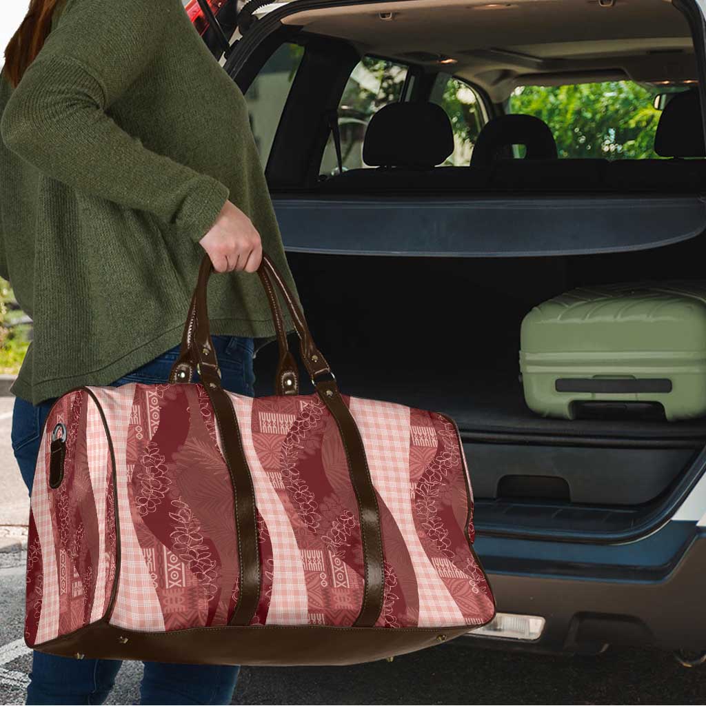 Polynesian Tribal Pattern Patchwork Picturesque Travel Bag Crimson LT7 - Polynesian Pride