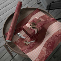 Polynesian Tribal Pattern Patchwork Picturesque Wrapping Paper Crimson LT7 - Polynesian Pride