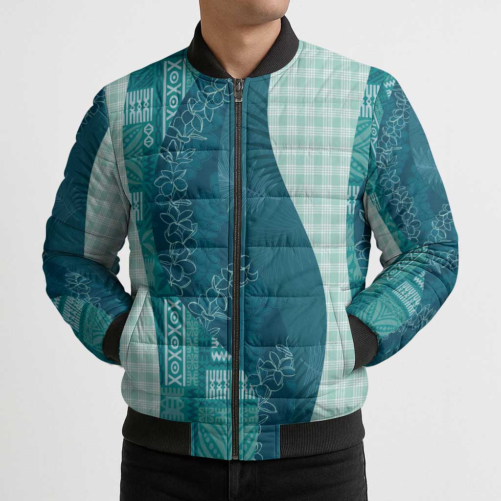 Polynesian Tribal Pattern Patchwork Picturesque Bomber Puffer Jacket Oceanic LT7 - Polynesian Pride
