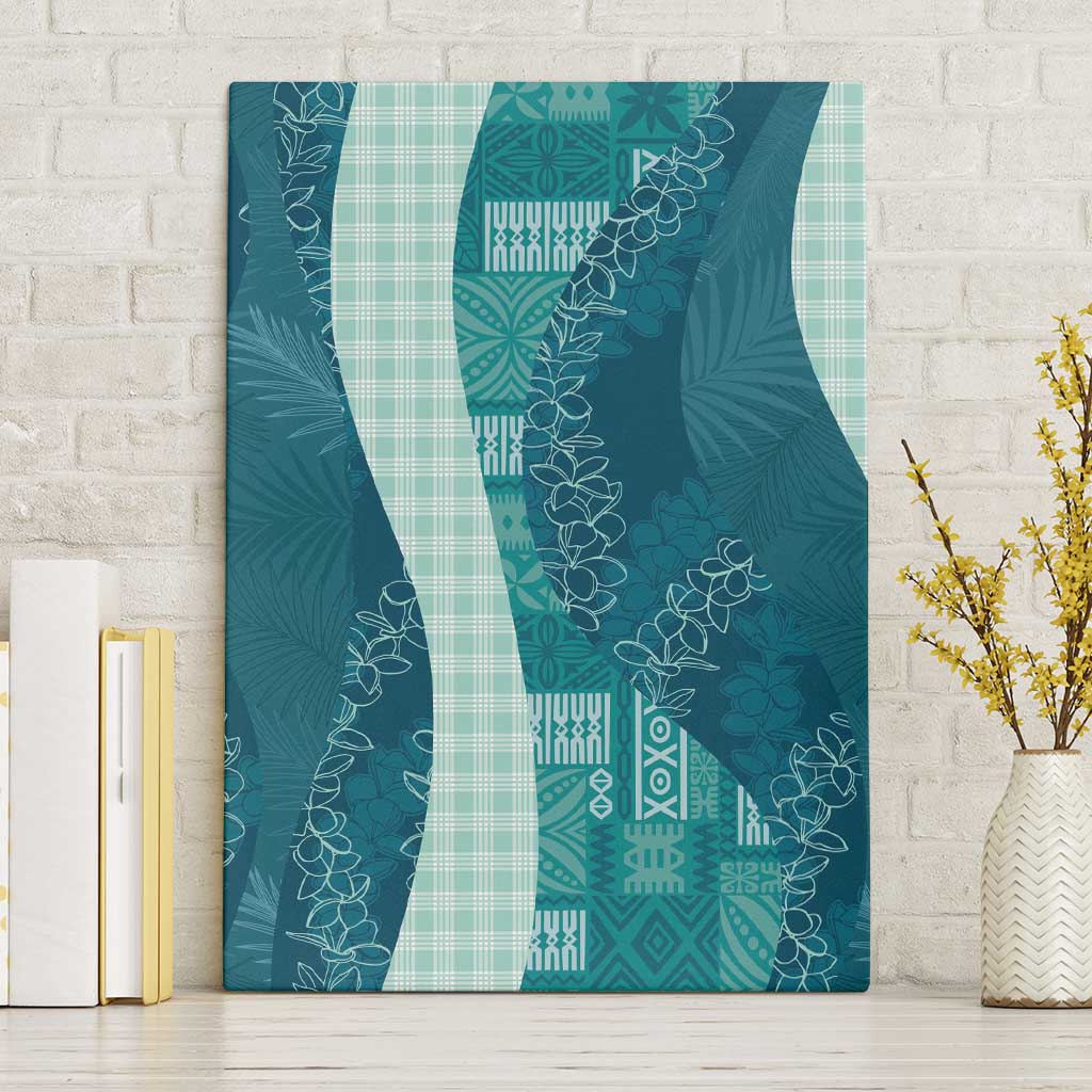 Polynesian Tribal Pattern Patchwork Picturesque Canvas Wall Art Oceanic LT7 Without Frame Blue - Polynesian Pride