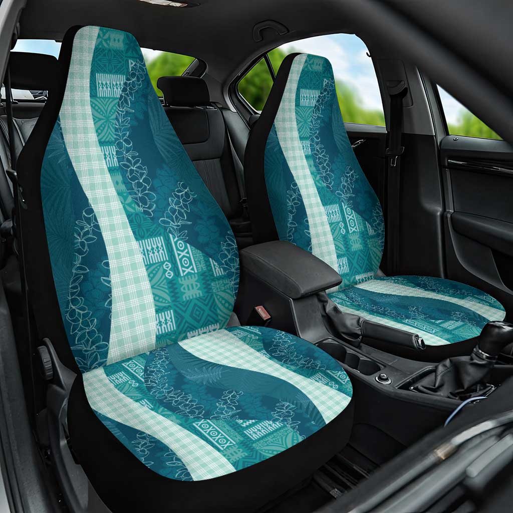 Polynesian Tribal Pattern Patchwork Picturesque Car Seat Cover Oceanic LT7 One Size Blue - Polynesian Pride