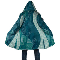 Polynesian Tribal Pattern Patchwork Picturesque Cloak Oceanic LT7 Unisex Blue - Polynesian Pride