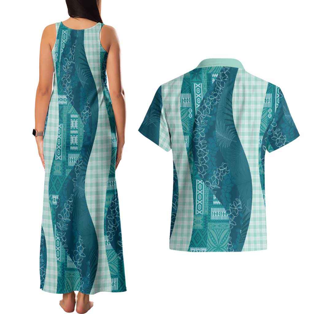 Polynesian Tribal Pattern Patchwork Picturesque Couples Matching Tank Maxi Dress and Hawaiian Shirt Oceanic LT7 - Polynesian Pride