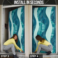 Polynesian Tribal Pattern Patchwork Picturesque Door Cover Oceanic LT7 - Polynesian Pride