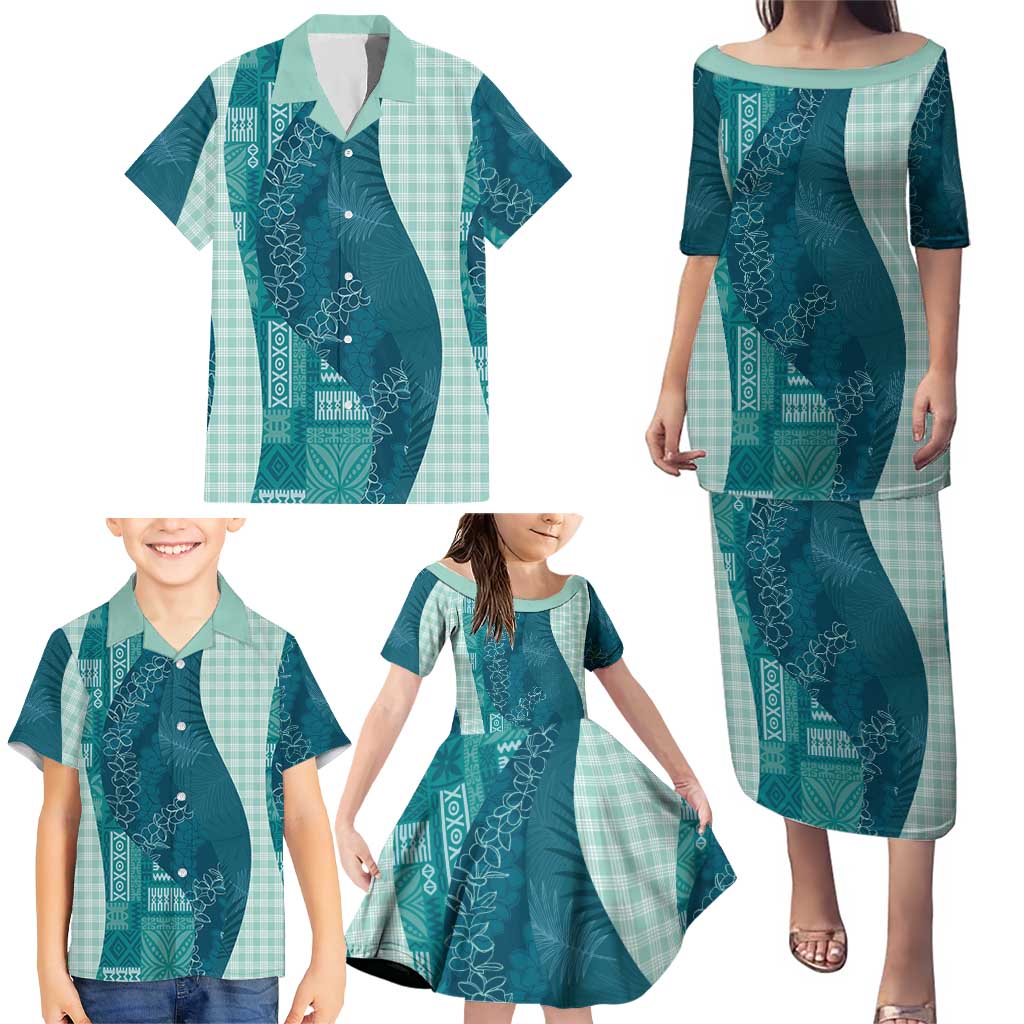 Polynesian Tribal Pattern Patchwork Picturesque Family Matching Puletasi and Hawaiian Shirt Oceanic LT7 - Polynesian Pride