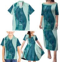 Polynesian Tribal Pattern Patchwork Picturesque Family Matching Puletasi and Hawaiian Shirt Oceanic LT7 - Polynesian Pride