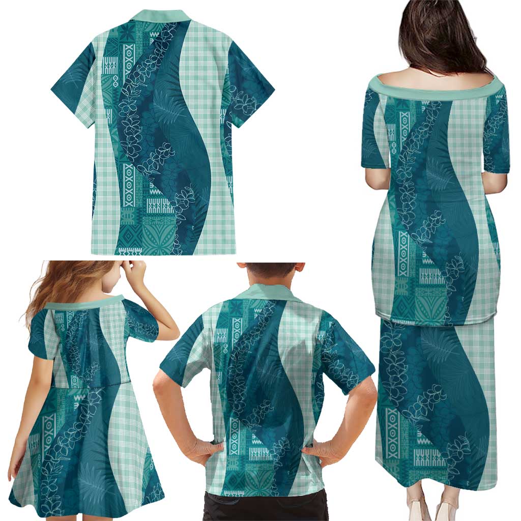 Polynesian Tribal Pattern Patchwork Picturesque Family Matching Puletasi and Hawaiian Shirt Oceanic LT7 - Polynesian Pride