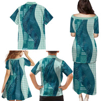 Polynesian Tribal Pattern Patchwork Picturesque Family Matching Puletasi and Hawaiian Shirt Oceanic LT7 - Polynesian Pride