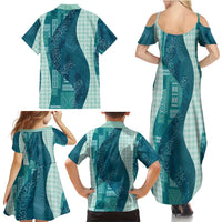 Polynesian Tribal Pattern Patchwork Picturesque Family Matching Summer Maxi Dress and Hawaiian Shirt Oceanic LT7 - Polynesian Pride