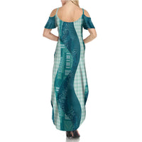 Polynesian Tribal Pattern Patchwork Picturesque Family Matching Summer Maxi Dress and Hawaiian Shirt Oceanic LT7 - Polynesian Pride