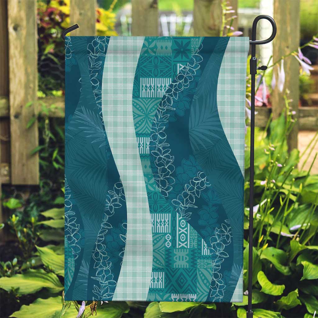 Polynesian Tribal Pattern Patchwork Picturesque Garden Flag Oceanic LT7 Garden Flag Blue - Polynesian Pride