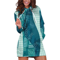 Polynesian Tribal Pattern Patchwork Picturesque Hoodie Dress Oceanic