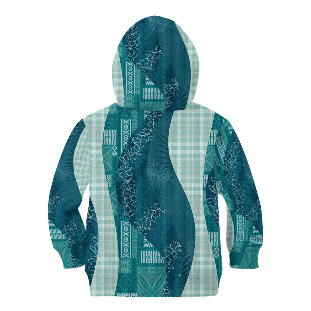 Polynesian Tribal Pattern Patchwork Picturesque Kid Hoodie Oceanic LT7 - Polynesian Pride