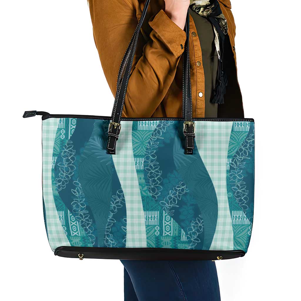 Polynesian Tribal Pattern Patchwork Picturesque Leather Tote Bag Oceanic LT7 - Polynesian Pride