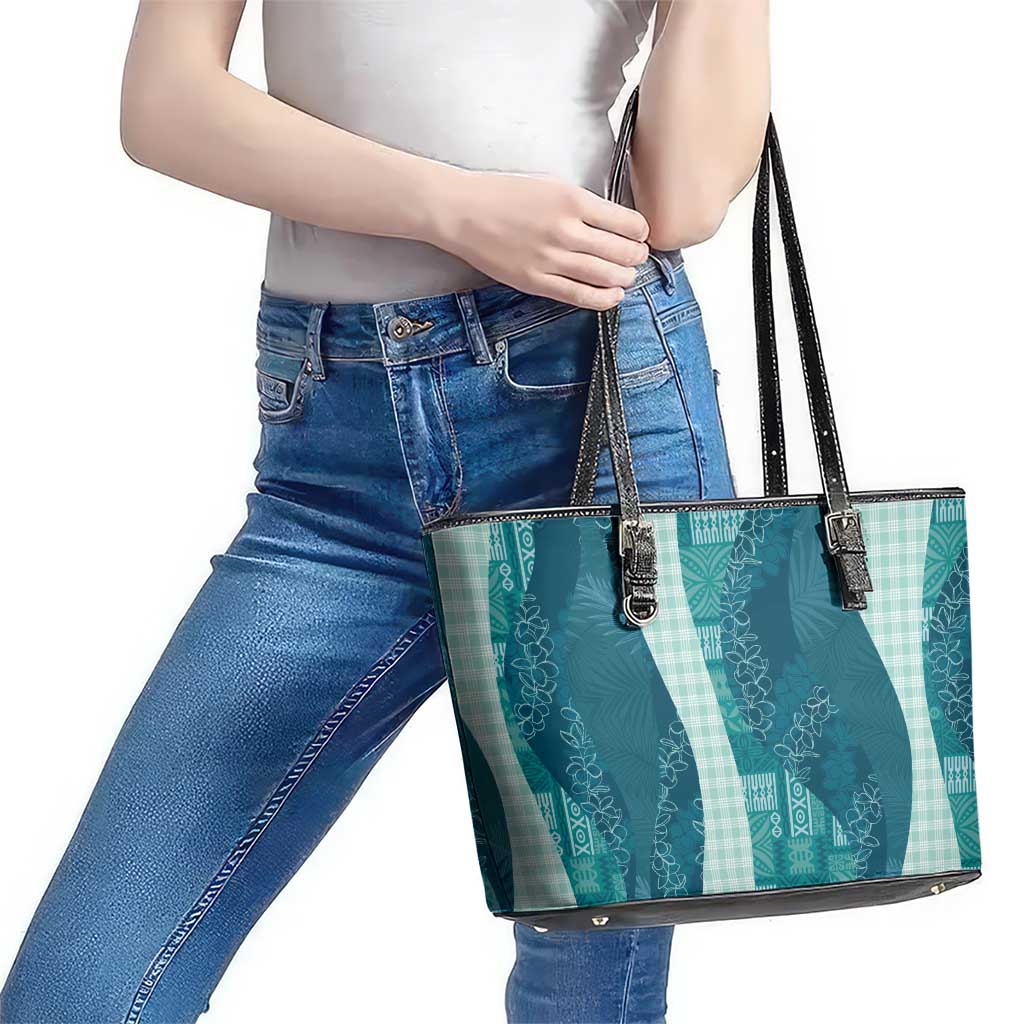 Polynesian Tribal Pattern Patchwork Picturesque Leather Tote Bag Oceanic LT7 - Polynesian Pride