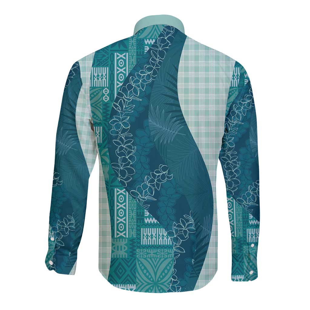 Polynesian Tribal Pattern Patchwork Picturesque Long Sleeve Button Shirt Oceanic LT7 - Polynesian Pride