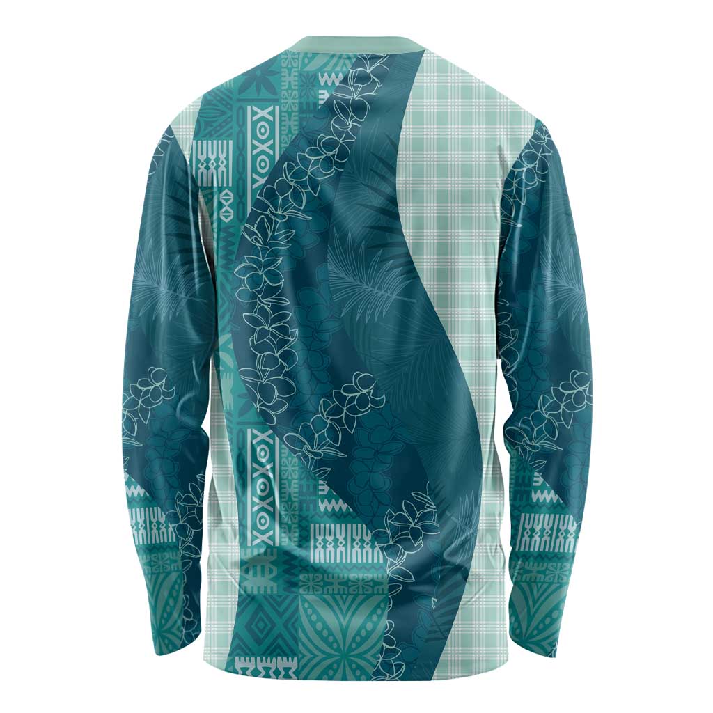 Polynesian Tribal Pattern Patchwork Picturesque Long Sleeve Shirt Oceanic LT7 - Polynesian Pride