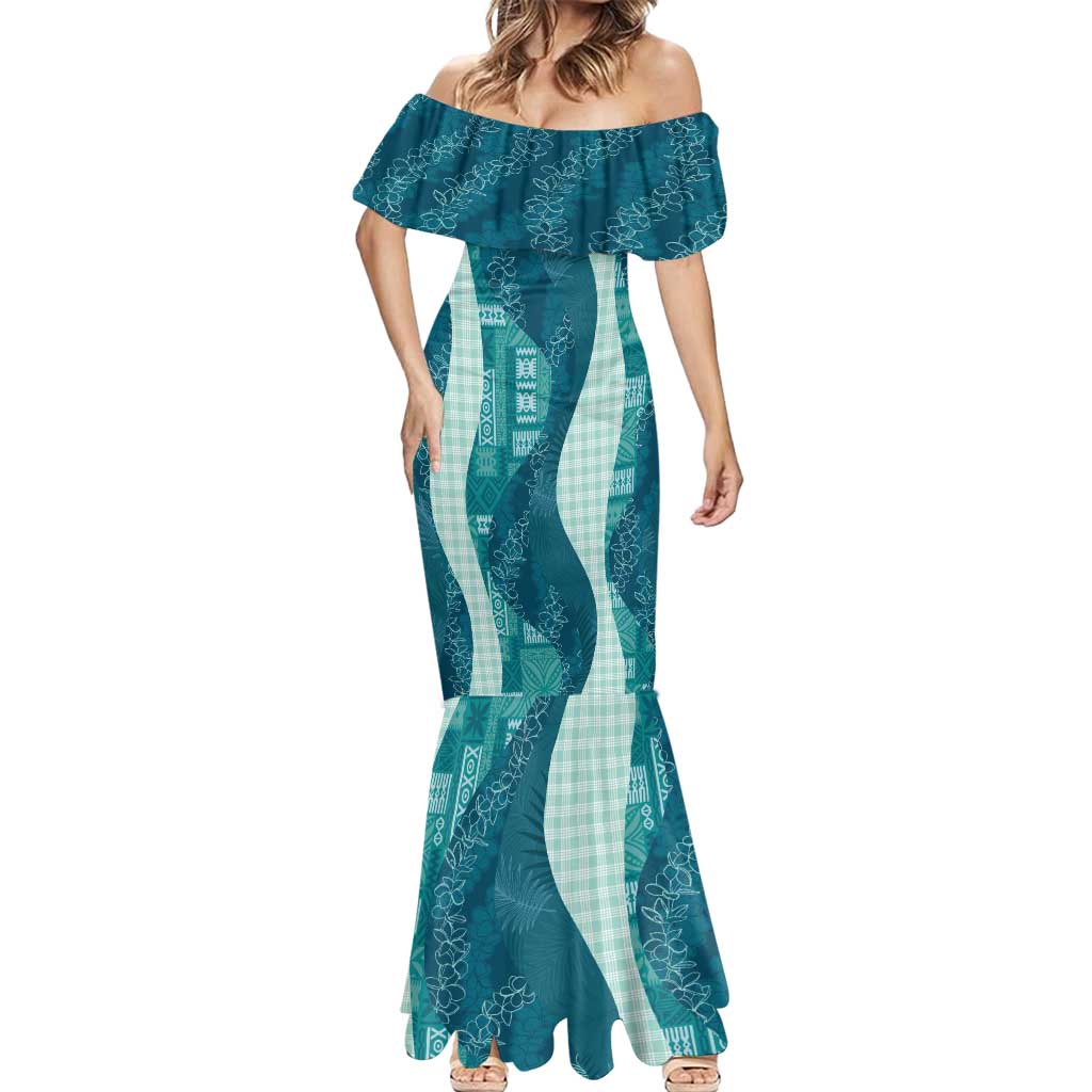 Polynesian Tribal Pattern Patchwork Picturesque Mermaid Dress Oceanic LT7 - Polynesian Pride