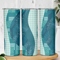 Polynesian Tribal Pattern Patchwork Picturesque Skinny Tumbler Oceanic LT7 - Polynesian Pride