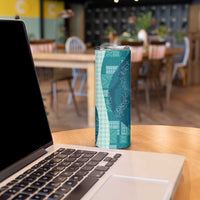 Polynesian Tribal Pattern Patchwork Picturesque Skinny Tumbler Oceanic LT7 - Polynesian Pride
