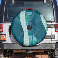 Polynesian Tribal Pattern Patchwork Picturesque Spare Tire Cover Oceanic LT7 Blue - Polynesian Pride