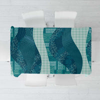 Polynesian Tribal Pattern Patchwork Picturesque Tablecloth Oceanic LT7 Blue - Polynesian Pride