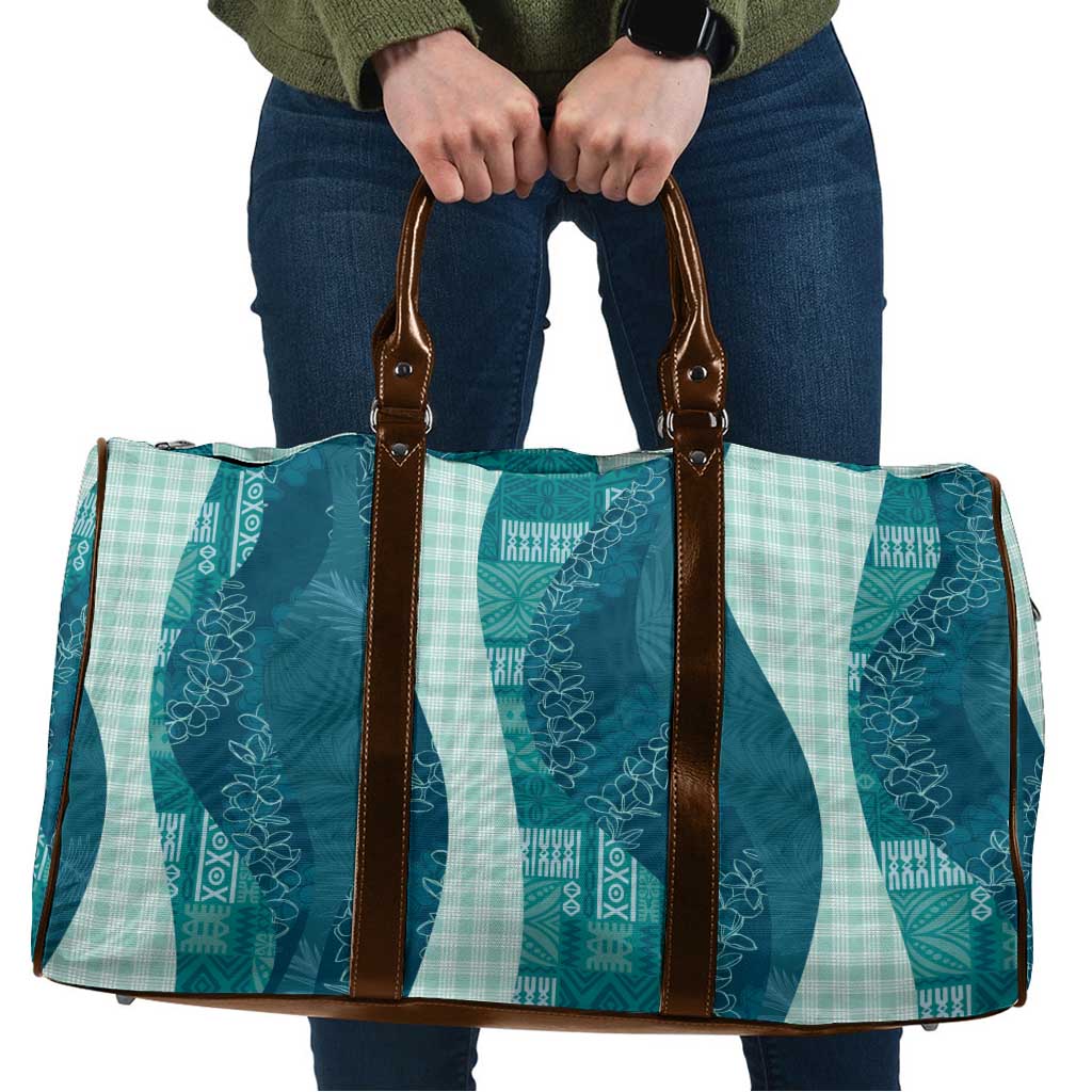 Polynesian Tribal Pattern Patchwork Picturesque Travel Bag Oceanic LT7 Blue - Polynesian Pride