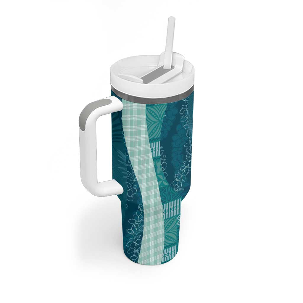 Polynesian Tribal Pattern Patchwork Picturesque Tumbler With Handle Oceanic LT7 - Polynesian Pride