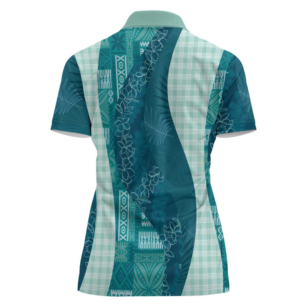 Polynesian Tribal Pattern Patchwork Picturesque Women Polo Shirt Oceanic LT7 - Polynesian Pride