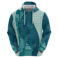 Polynesian Tribal Pattern Patchwork Picturesque Zip Hoodie Oceanic LT7 - Polynesian Pride